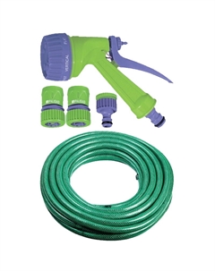 Набор поливочный  67423: шланг 3/4" х 25 м, распылитель, соединители, адаптер Palisad