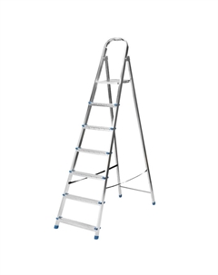 Стремянка 97839, 7 ступеней, стальная, оцинкованная Сибртех