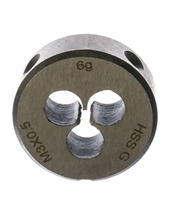 Плашка MDG305 D-DRIVE 052859 круглая ручная с направляющей в наборе М3х0.5, HSS, Ф25х9 мм Thorvik