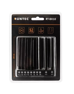 Набор бит RT-BX10, HEX, 10 предметов Runtec