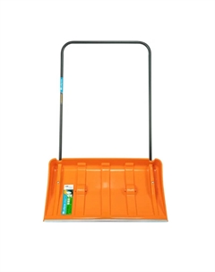 Движок для уборки снега пластиковый Сибртех 61669, 795х435х1280 мм, стальная рукоятка, усиленный