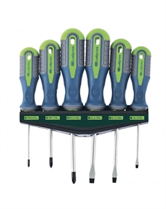 Набор отверток 13374, CrV, трехкомпонентные рукоятки, 6шт Сибртех