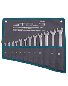 Набор ключей комбинированных 15284, 12 шт, 6-22 мм, антислип Stels