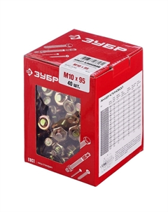 Анкер клиновой 302032-10-095 М10x95мм, 40шт, желтопассивированный Зубр