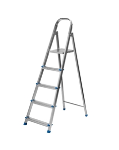 Стремянка 97837, 5 ступеней, стальная, оцинкованная Сибртех