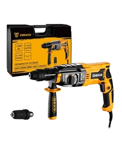 Перфоратор сетевой DKH1350W 084-1033, в кейсе, с дополнительным патроном, 1350 Вт Деко