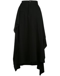 Yohji yamamoto юбка миди с карманами 3 черный Yohji yamamoto