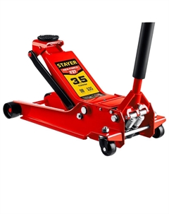 Подкатной домкрат Professional RED FORCE 43158-3.5, F-37, 3.5 т, 98 - 535 мм, универсальный для СТО Stayer