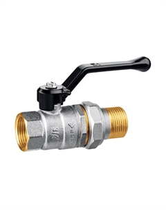 Кран шаровой 51320-3/4 с накидной гайкой полнопроходной d 3/4", ручка-рычаг, "мама-папа" Зубр