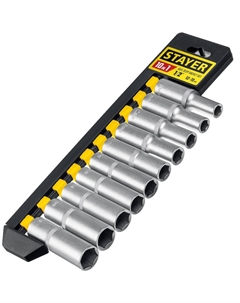 Набор торцовых головок RSS 10LD 27756-H10 1/2" 10 предметов Stayer