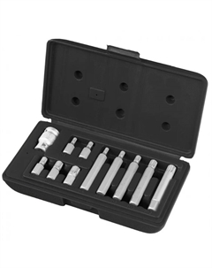 Набор бит SPLINE 11312, шестигранный хвостовик 1/2'', CrV, 10 мм, 11 предметов Stels