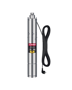 Скважинный насос винтовой Зубр НСВ-75-70 (корпус из нержавеющей стали 370 Вт, 70 м напор)