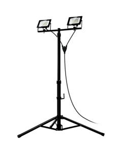 Светодиодные прожекторы на штативе ПСК 30х2 Профессионал 57145-2-30 (2 х 30 Вт, 6500 К, IP 65, 1.6 м) Зубр