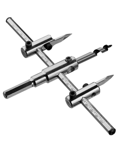 Сверло регулируемое "МАСТЕР" 29440-200, по дереву, двухрезцовое "Балеринка", d=40-200мм, 1-30мм, в блистере Зубр