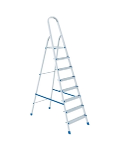 Стремянка 97718, 8 ступеней, алюминиевая, Россия Сибртех