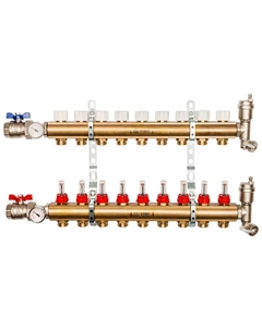 Распределительный коллектор с расходомерами SMB 0473 000009, 9 выходов Stout
