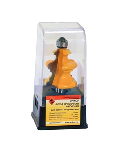 Фреза кромочная фигурная 10577, Ø 38.1х38 мм, хвостовик, 12 мм по дереву Энкор