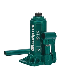 Домкрат гидравлический бутылочный 50804, 6 т, 180-340 мм Сибртех