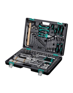 Набор инструментов 14107 (1/2", 1/4", 3/8", пластиковый кейс, 142 предмета) Stels