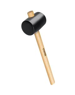 Киянка 20505-65, резиновая черная с деревянной ручкой, 450г Stayer