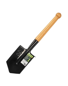 Лопата саперная 61396 (150х180х510 мм, деревянный черенок, с зубьями) Сибртех