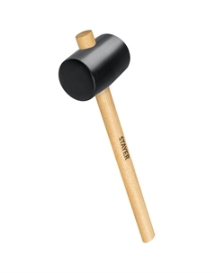 Киянка 20505-75, резиновая черная с деревянной ручкой, 680г Stayer