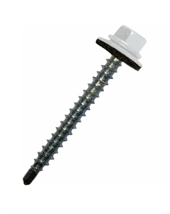 Саморез кровельный SMC2-24813-200, 4.8х35 мм цинк, шайба с прокл., PT1, RAL 9003 (200 шт в карт. уп.) Starfix