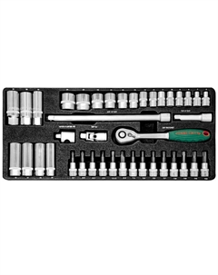 Набор торцевых головок S04H3141S, 3/8"DR 6-24мм, 41 предмет Jonnesway