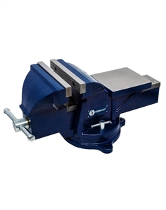 Тиски слесарные 246-005, поворотные, ширина губок 200 мм, чугун, наковальня Кобальт
