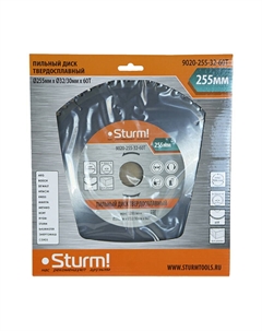 Диск пильный 9020-255-32-60T Sturm!