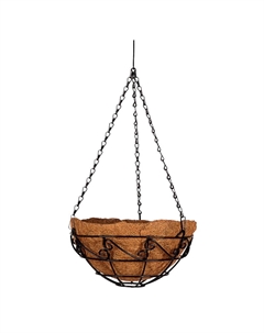 Кашпо подвесное с орнаментом 69003, с кокосовой корзиной, диаметр 25 см Palisad