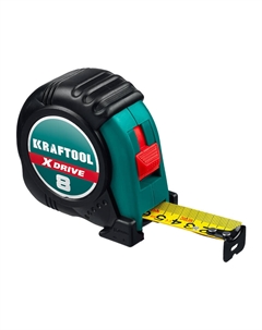 Рулетка X-Drive 34122-08_z02 с ударостойким обрезиненным корпусом (8мх25мм) Kraftool