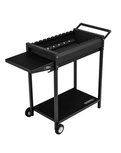 Мангал сварной на колесах Camping 69669, 662х390х152/805 мм, сталь 2 мм, кочерга в комплекте Palisad