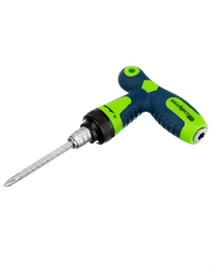 Отвертка-реверс комбинированная 13364, PH2/SL6, CrV, 2к рукоятка Сибртех