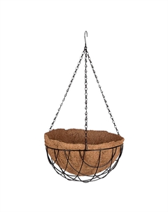 Кашпо подвесное с вкладышем из коковиты 69017, полукруглое, диаметр 30 см Palisad