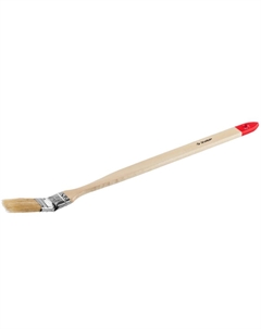 Кисть радиаторная угловая "УНИВЕРСАЛ-МАСТЕР" 01041-025, светлая натуральная щетина, деревянная ручка, 25мм Зубр