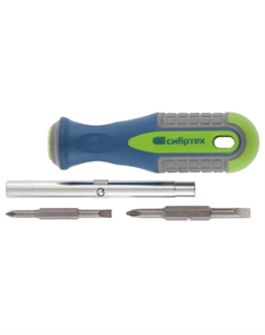 Комбинированная отвертка 13377 SL5.0, Ph1, SL6.0, Ph2 Сибртех