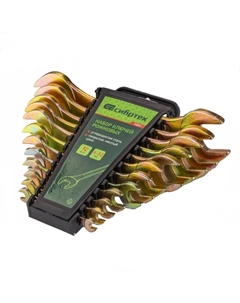 Набор ключей рожковых 15281 6-32 мм, 12 шт, желтый цинк Сибртех