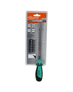 Отвертка 1040-19-180 Ergo 8 в 1, гибкий стержень, CrV Sturm!