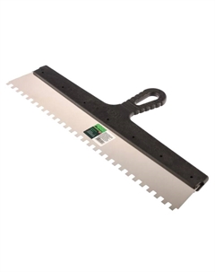 Шпатель 85479, из нержавеющей стали, 450 мм, зуб 8х8 мм Сибртех