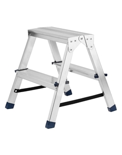 Стремянка Сибртех 97922, двусторонняя, 2 ступени, алюминиевая, Россия