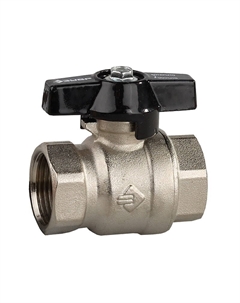 Кран шаровой 4-51323-C-3/4 полнопроходной "мама-мама", бабочка, хромиров латунь, 3/4" Зубр