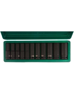 Набор головок глубоких ударных торцевых S03AD4111S (11 штук, размер 10-24мм, crmo, кейс) Jonnesway