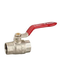 Кран шаровой 51350-N-3/2 3/2" полнопроходной "мама-мама", ручка, никелированная латунь Зубр