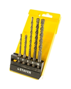 Набор "PROFI" 2930-H5, Буры по бетону, хвостовик "SDS-Plus", 5х110; 6х110; 6х160; 8х160; 10х160мм; 5шт Stayer