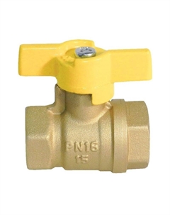 Шаровой газовый кран Баз 11Б27п Ду 15 А10/1, г/г, бабочка