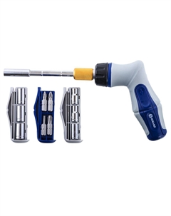 Реверсивная отвертка Ultra Crip 245-459 (с набором насадок, 24 шт.) Кобальт