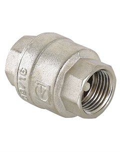 Обратный клапан Valtec VT.161.N.06 (1", ДУ 25, пружинный, никелированный)