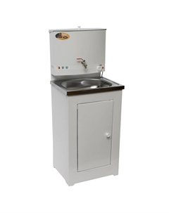 Дачный умывальник с подогревом "Люкс" 17л 74/4/1 (нержавейка, белый) Вихрь