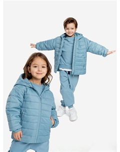 Куртка демисезонная стёганная с капюшоном голубая детская, Голубой Button blue